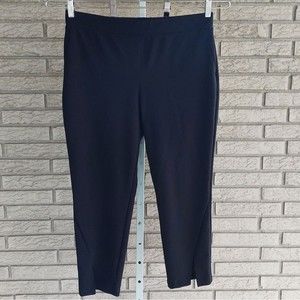 Vince Camuto Strechy Black Cropped Pull On Business Casual Leggings Large EUC